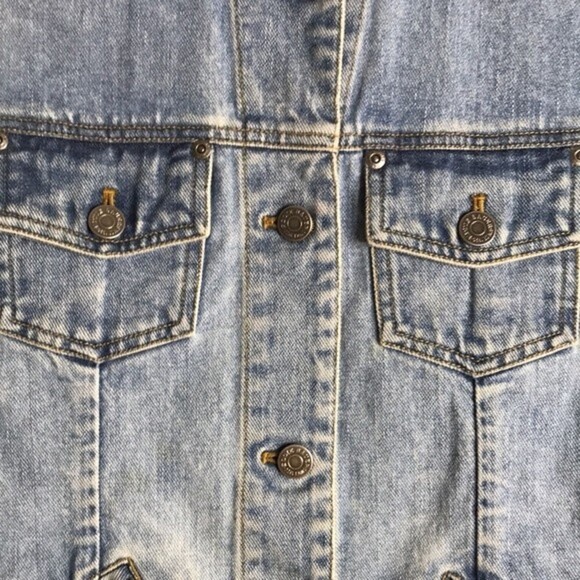 Eddie Bauer button down denim vest with cutoff sleeves size small - Picture 7 of 10